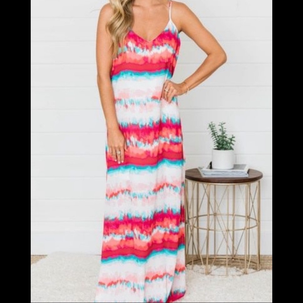 Pink Lily A New Start Maxi Dress